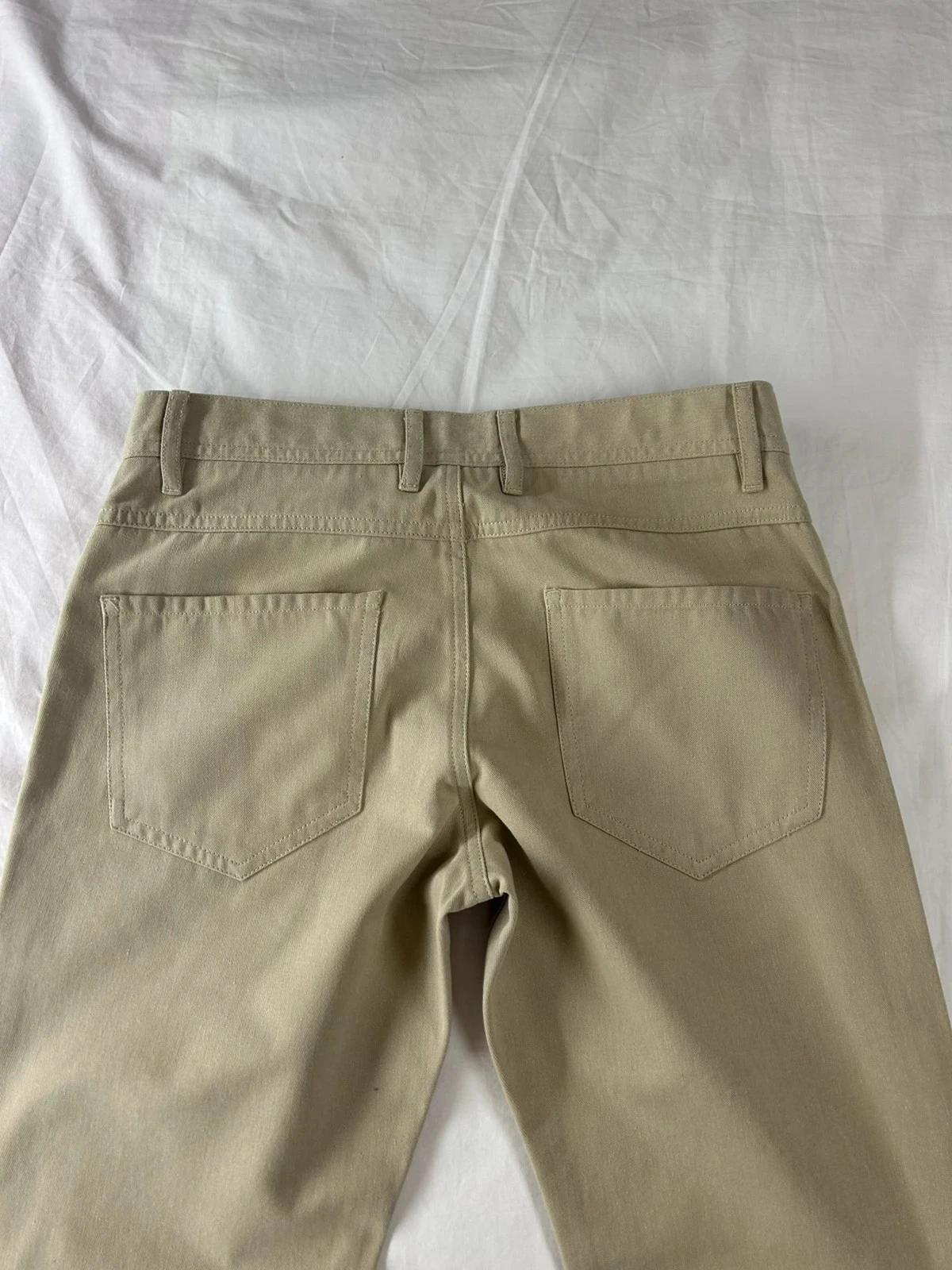 Jeans bege creme justo vintage corte reto – photo 14